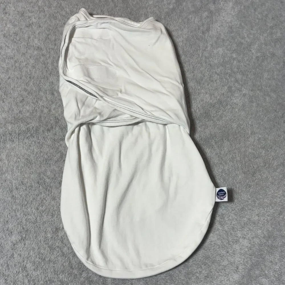 Nested Bean Zen Swaddle Classic Baby ONE SIZE 0-6 Months 7-18 lbs Weighted White